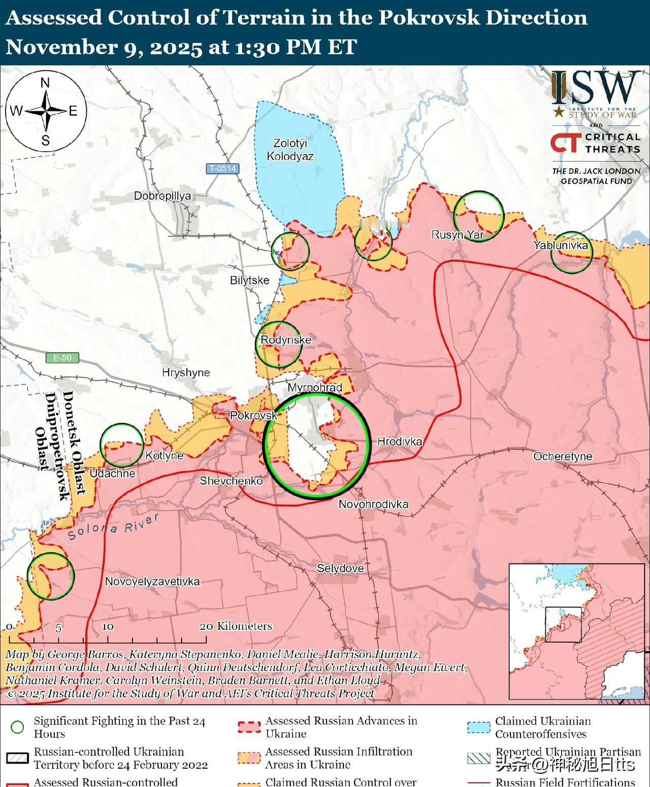 俄罗斯军队正在成功切断乌克兰军队通往米尔诺赫拉德（波克罗夫斯克以东）的后勤补给，
