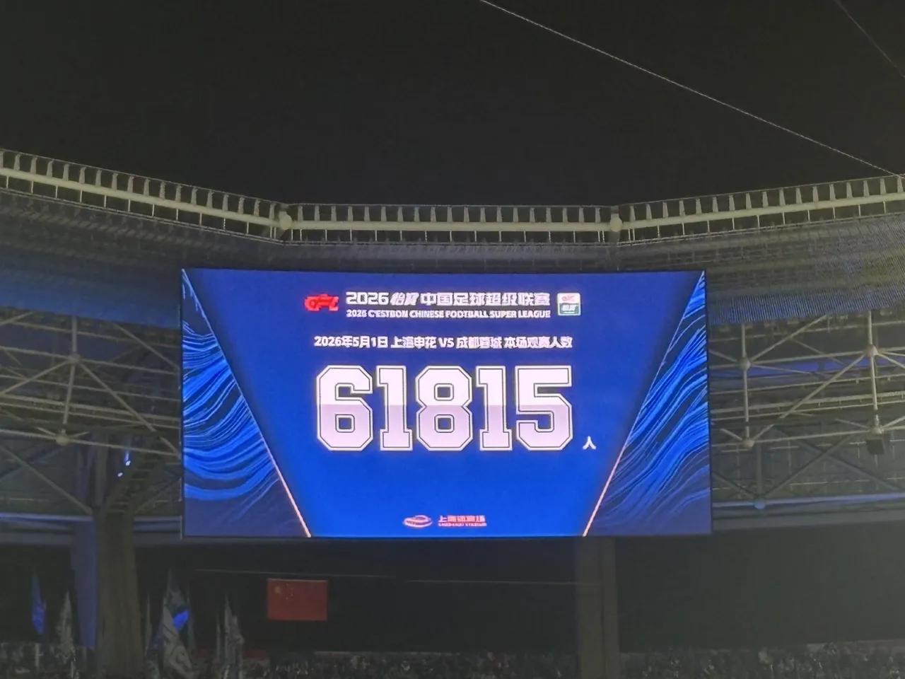 八万人体育场，为什么上座6万1千多人就称爆满了呢？

真是牛逼，中超居然干过了周