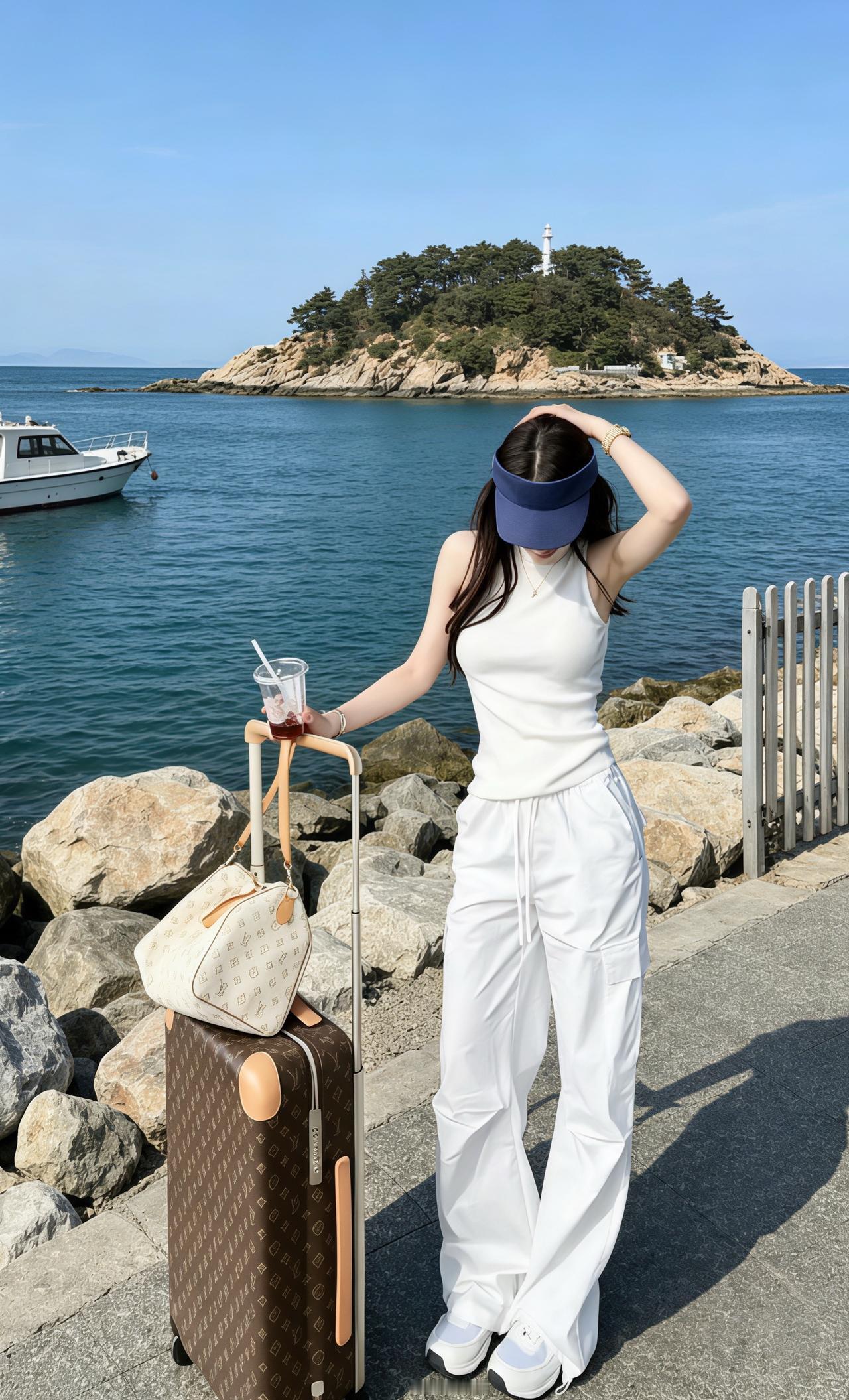 韩版显瘦度假风时尚休闲裤 五一出游穿搭