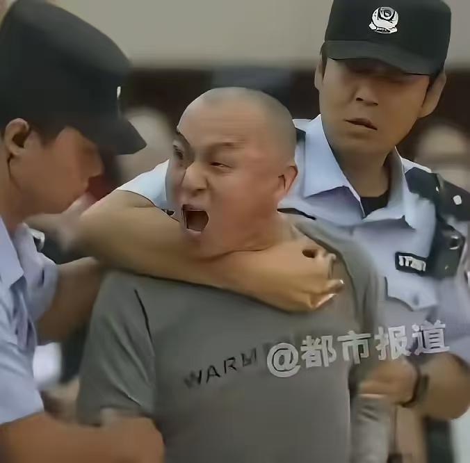 这个山东犯人在法庭上两个法警这样按着都这样狂妄，在庭外不知道能有多么凶狠恶煞嚣张