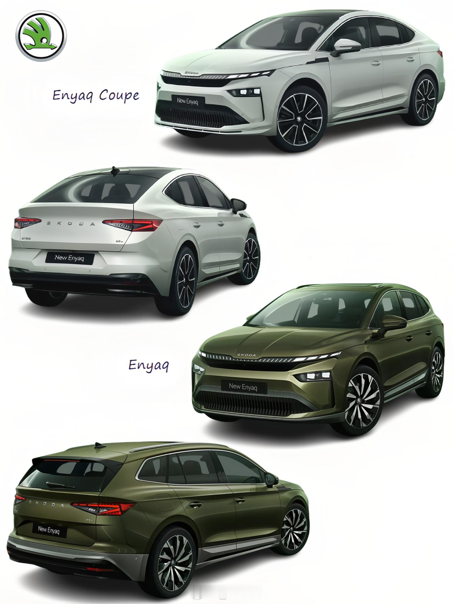 新斯柯达Enyaq  斯柯达家的电车——新Enyaq，大家觉得新设计如何[举手]