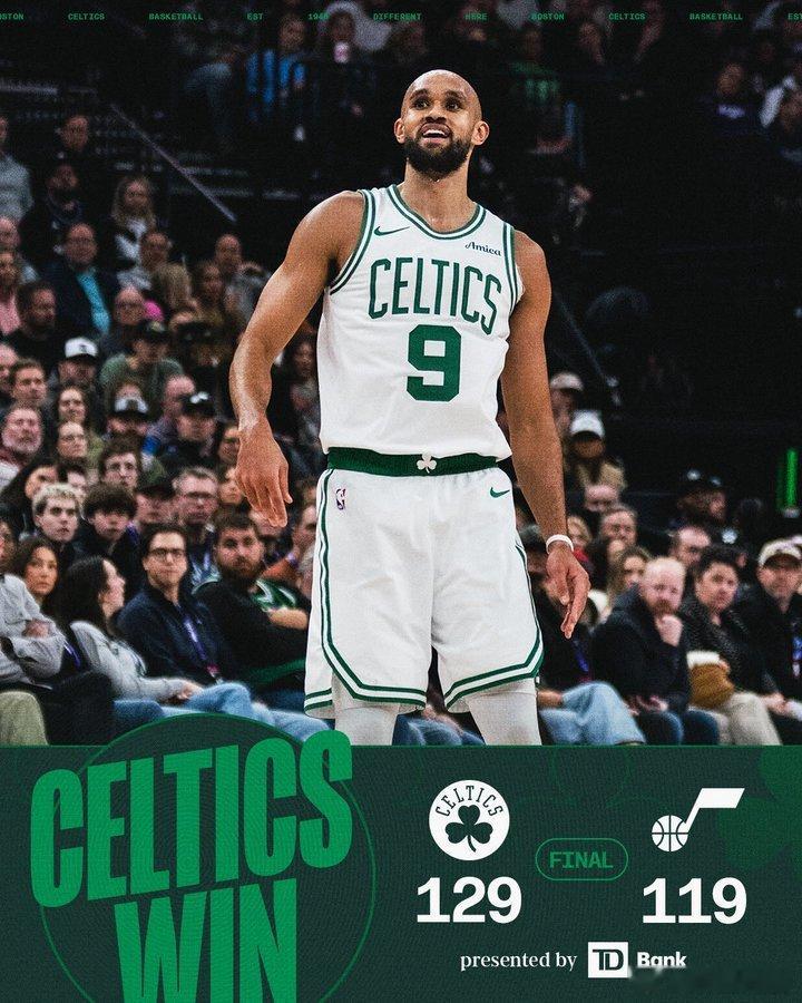 凯尔特人战胜爵士！ 