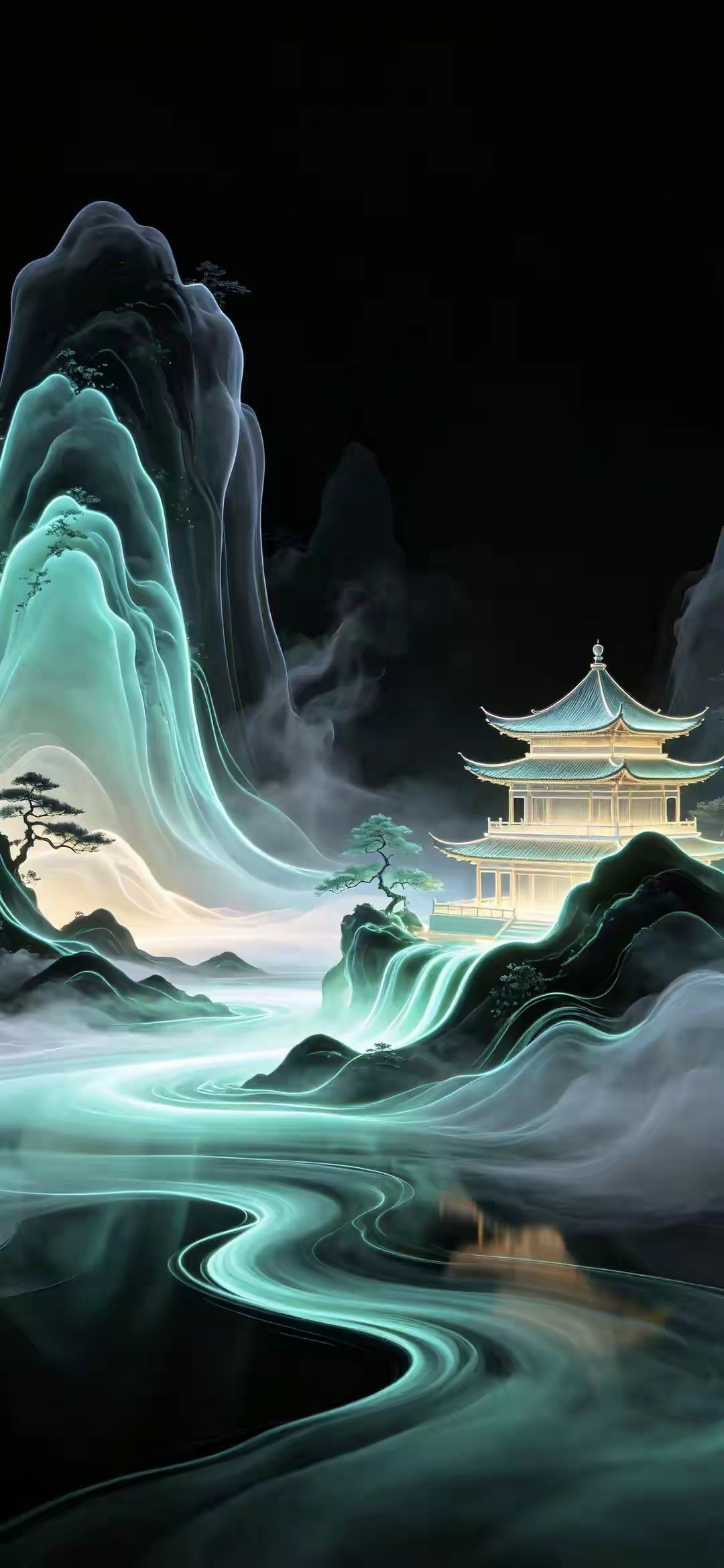 “手机锁屏壁纸 ｜ 秘境。” 