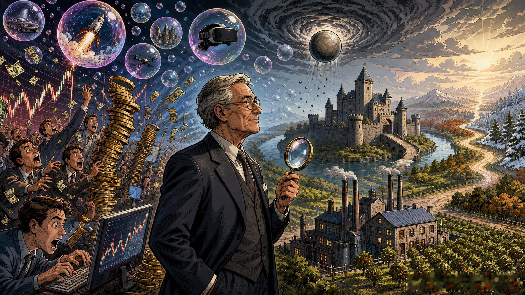 老牛的子夜沉思 巴菲特在泡沫顶端泼下的冷水：真正穿越周期的，从来都是常识、利润与