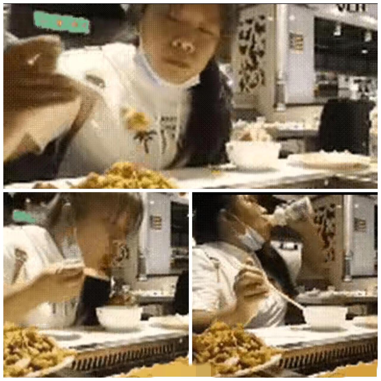 谁能接受这样的女孩吗？
 
一男孩和女孩相亲吃饭，菜刚上齐，女孩就端起碗筷猛吃，