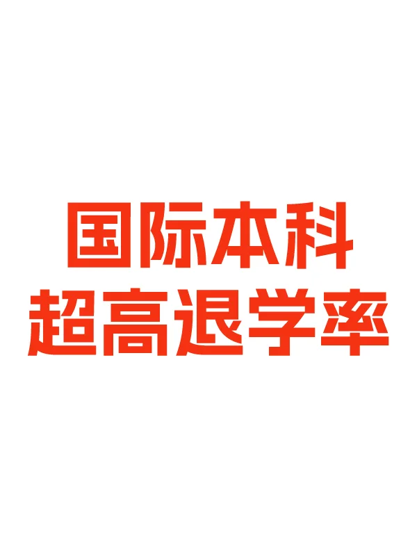 ‼️数据统计：国际本科拥有超高的退学率！