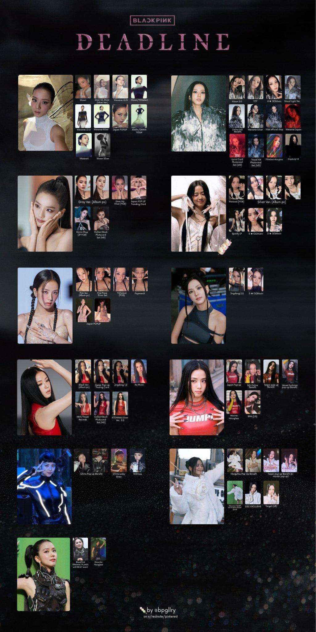 JISOO - DEADLINE - 所有小卡模板（按服装分类）金智秀