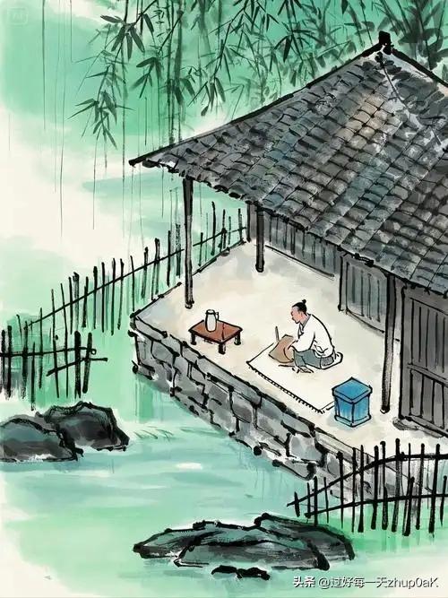 《南谷》
——明.胡居仁
红尘应不到青山，
新徙琴书入考槃。
茅舍竹篱闲处乐，