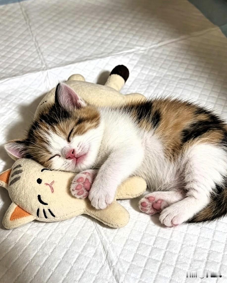 你家的猫咪都是怎么睡觉的呢?

我家小猫睡姿花样百出，一点规矩都没有。

有时团