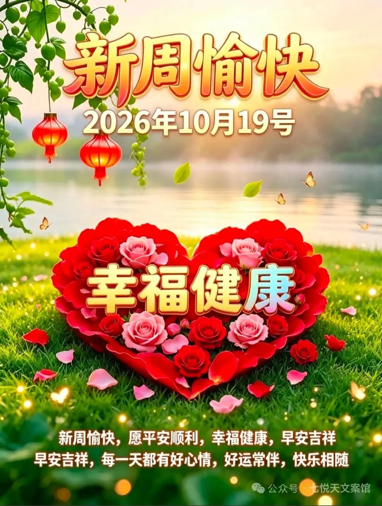 [福]2026./10月19日，秋空明净，晨光暖心[福]

☘️🍁秋风徐徐拂面