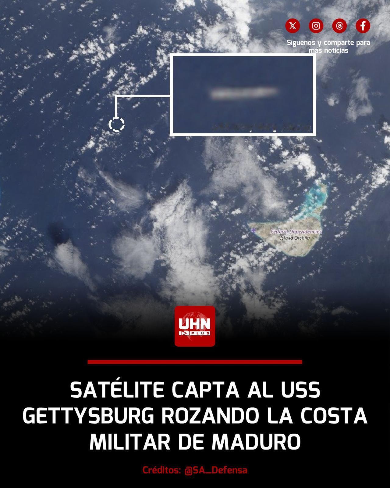 新闻快讯——欧洲航天局（ESA）“哨兵-2号”卫星拍到美国海军“提康德罗加”级导