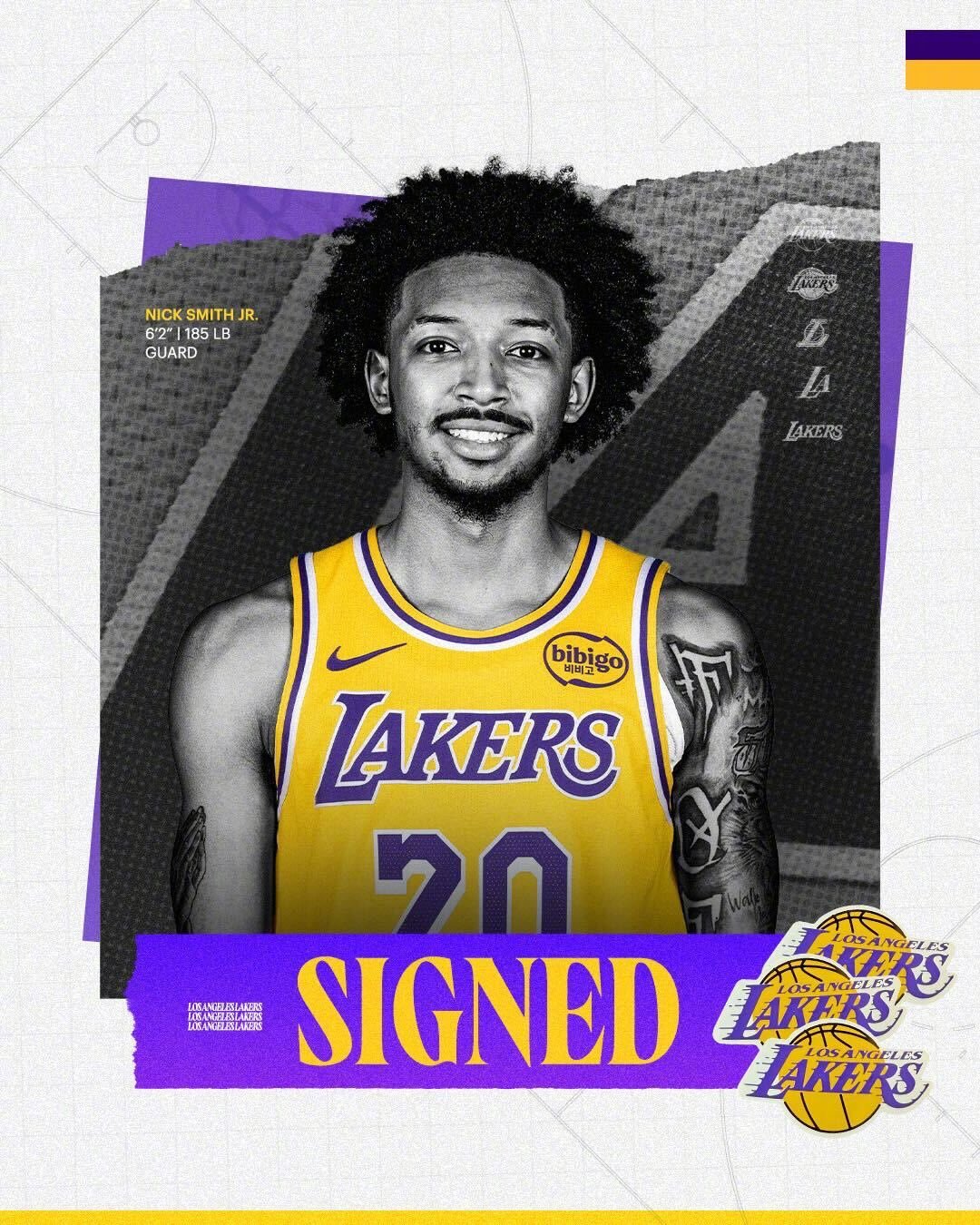 「紫金官宣」小尼克·史密斯正式转正🙌湖人转正尼克史密斯 爵士vs湖人 湖人国度