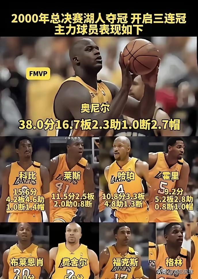 2000年奥尼尔算不算单核带队夺冠？