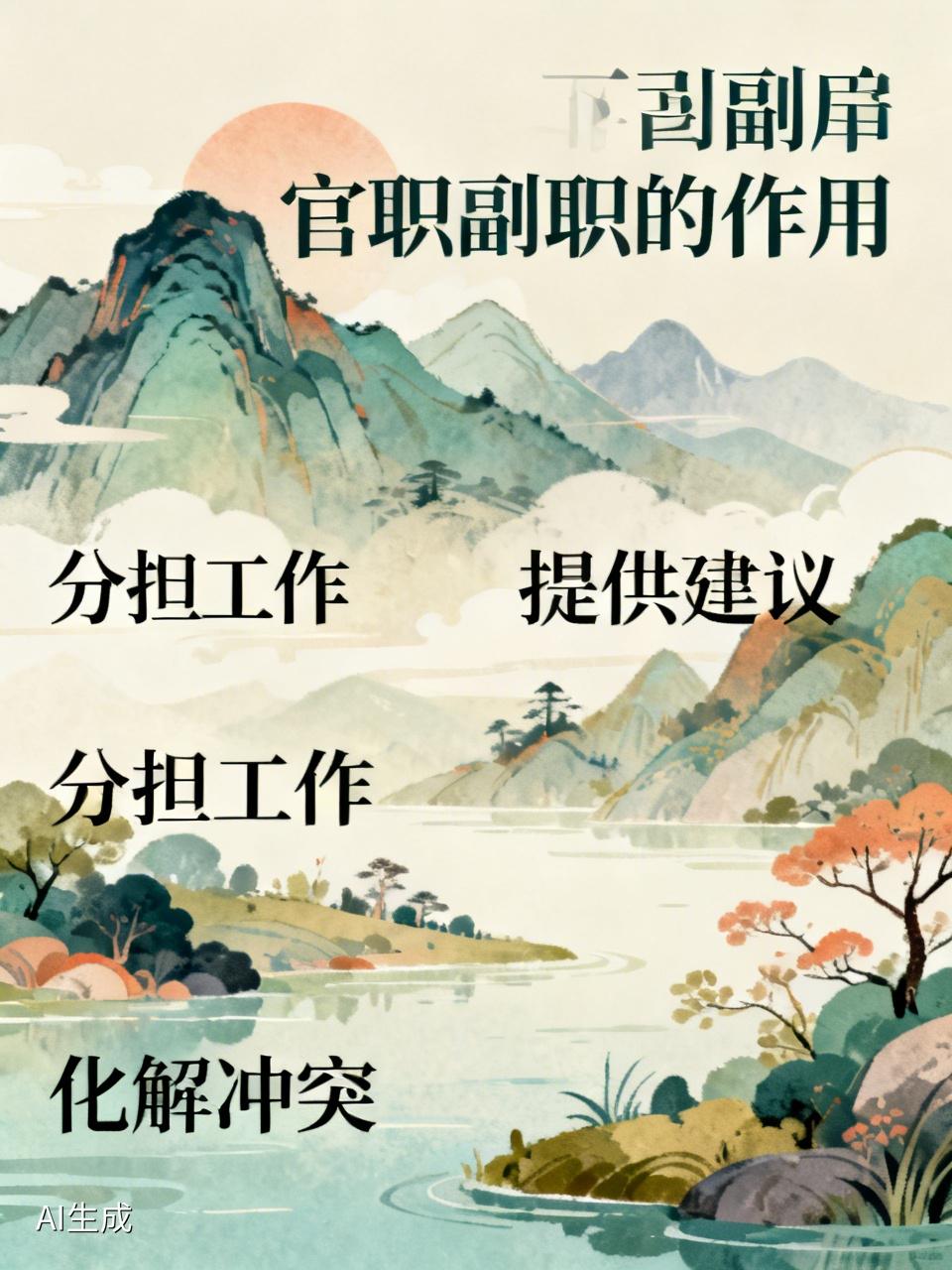 为啥所有官职都有副职呢？其实作用可不少。从古代就有副职的概念，像唐代县丞就是县令