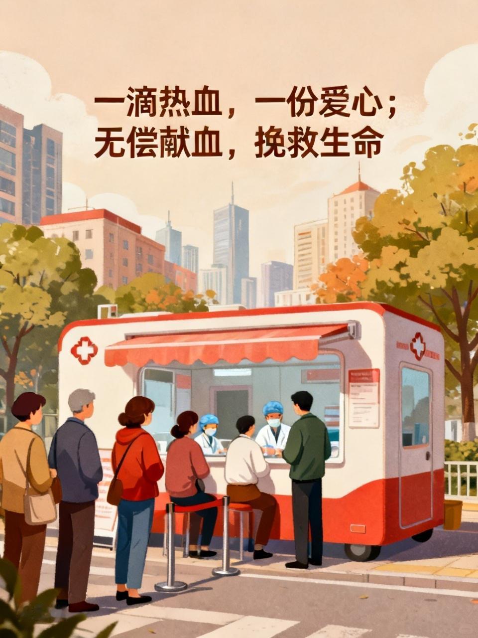 今天是第23个世界献血者日，主题是“一滴热血，一份爱心；无偿献血，挽救生命”。国