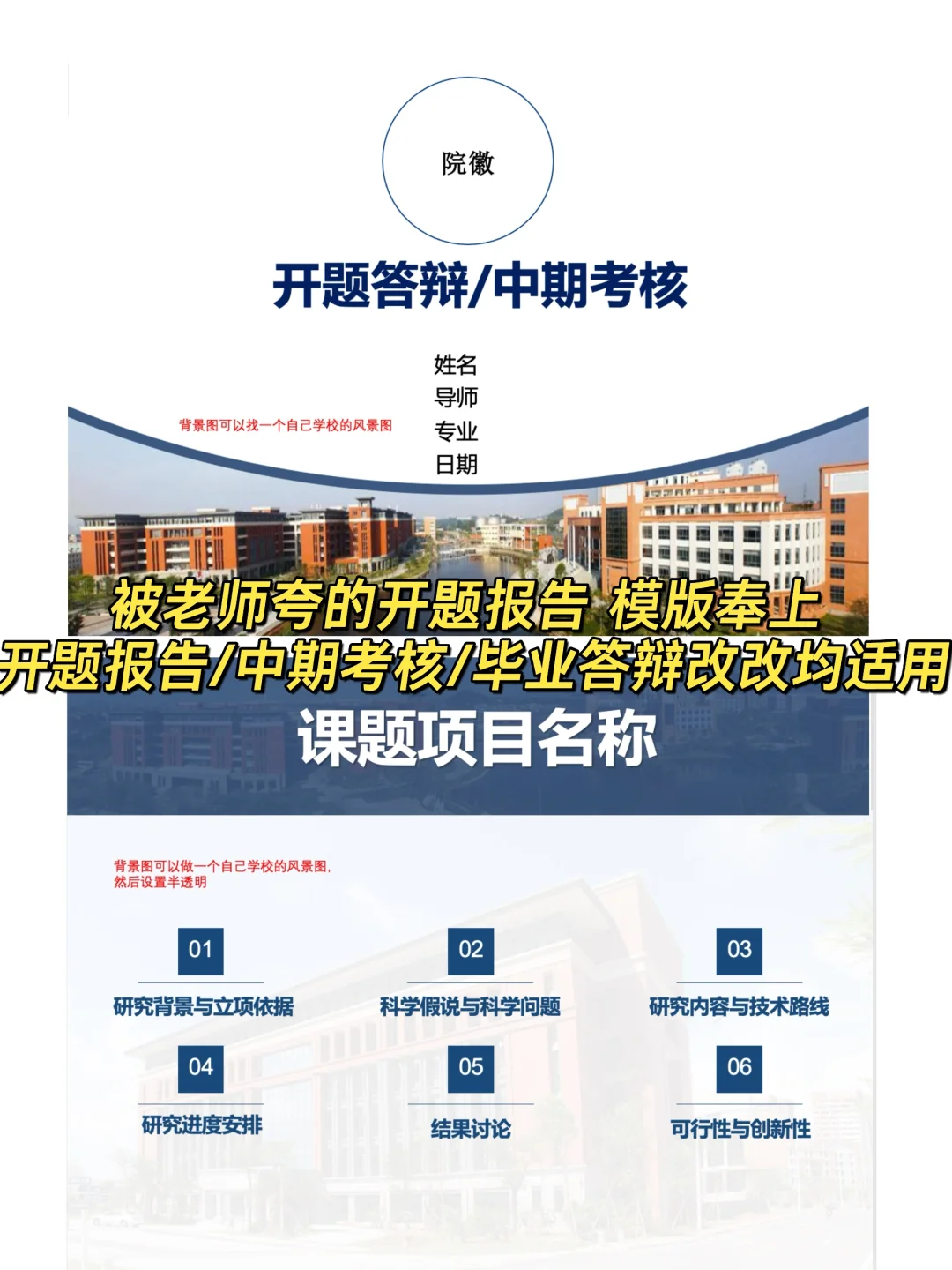 被老师夸的开题报告（模版奉上