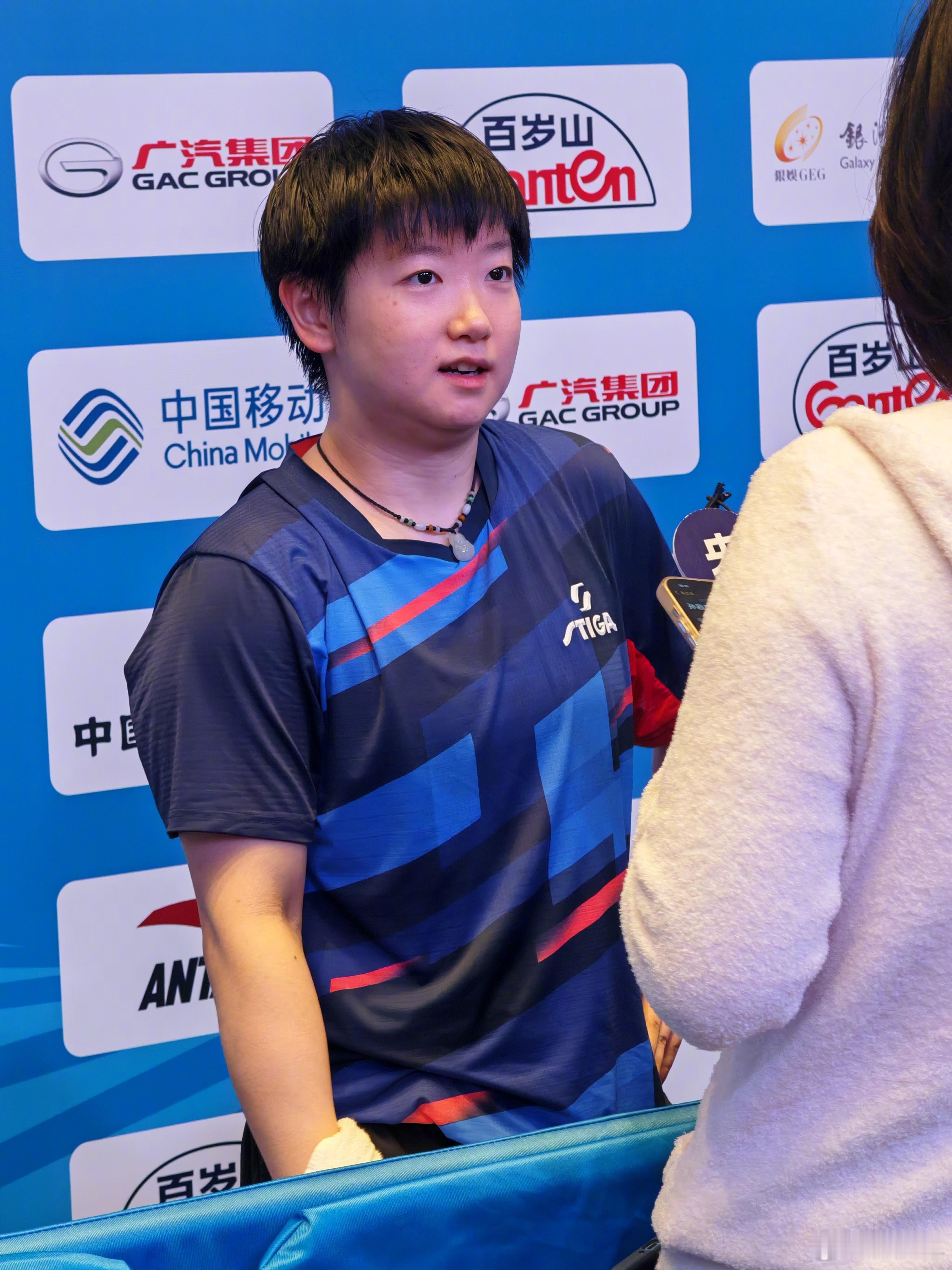 混采区，孙颖莎接受媒体采访！ 