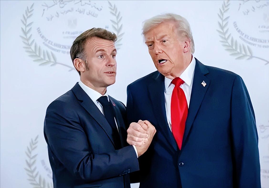 太敢说了！法国总统马克龙当着欧洲多家大媒体的面表示，别再对美国装孙子忍气吞声了，