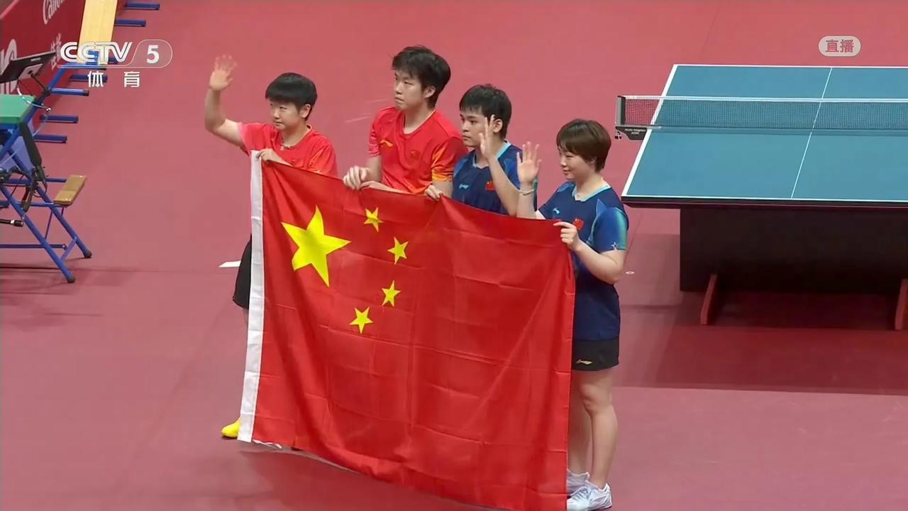 【动漫组合零封夺冠，莎头似乎无心恋战】名古屋亚运混双决赛，动漫4-0莎头，林诗栋