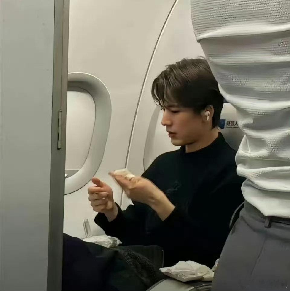 飞机上的张凌赫飞机上素颜的张凌赫飞机上的张凌赫，帅的， 