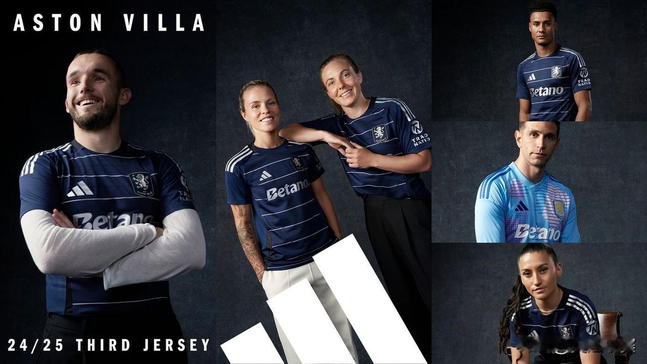 官方：阿斯顿维拉发布2024/25赛季第三球衣

球衣采用学院风海军蓝为基调，以