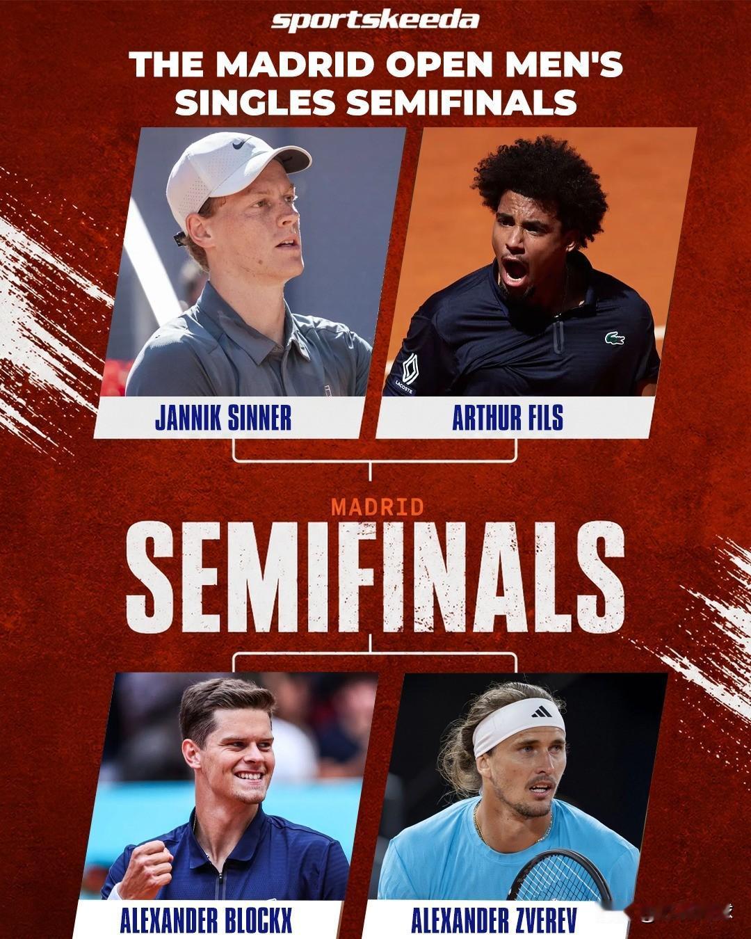 ATP1000马德里大师赛半决赛
22：00，🇮🇹辛纳vs菲斯🇫🇷
02
