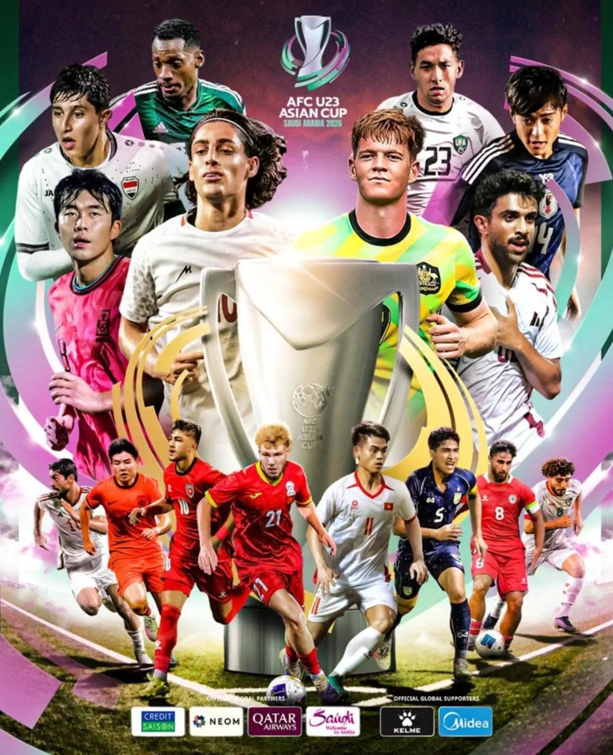 U23亚洲杯开赛海报：中国队代表球员为徐彬而非王钰栋

亚足联按惯例为本月7日开