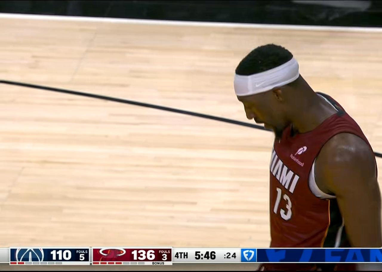 大比分领先也不下！阿德巴约为破科比的81分纪录真是拼了！

热火中锋阿德巴约在对