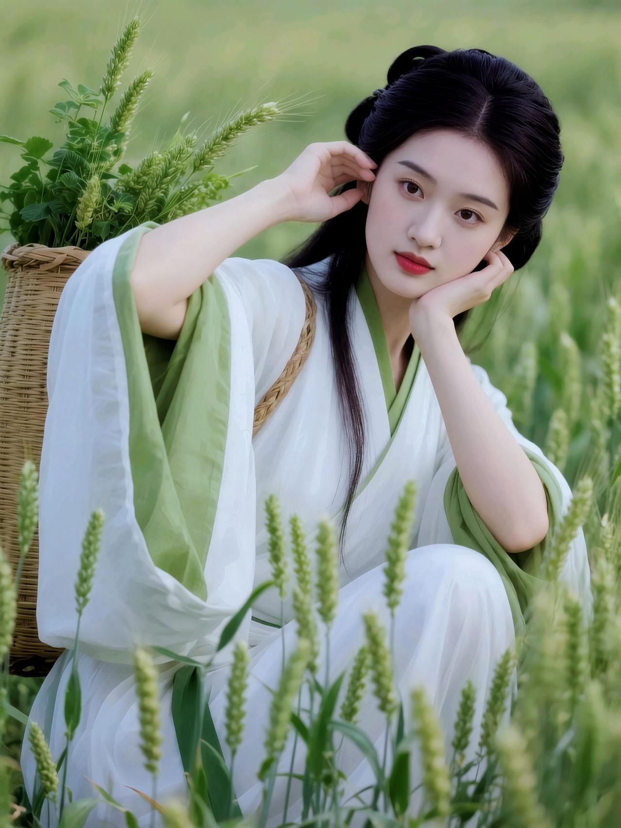 麦田里，梦回温柔时光。
我的AI写真