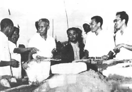 1958年9月14日下午，全国人大常委会委员长刘少奇在河北省委第一书记林铁、邯郸