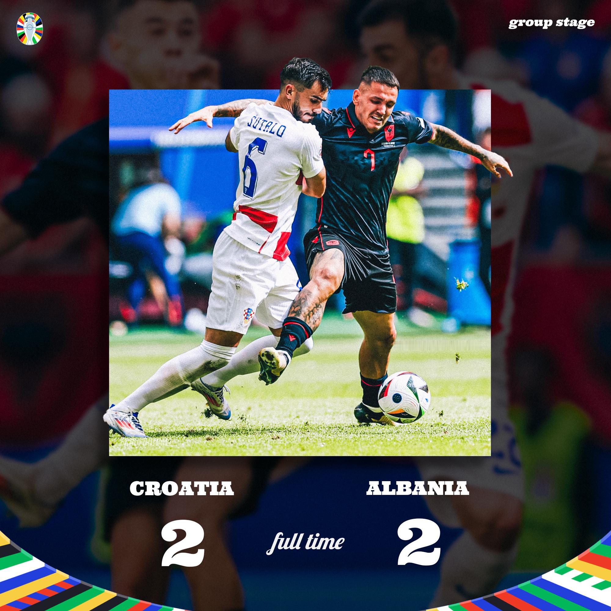 FT | 克罗地亚 2-2 阿尔巴尼亚🇭🇷🇦🇱#克罗地亚2比2阿尔巴尼亚