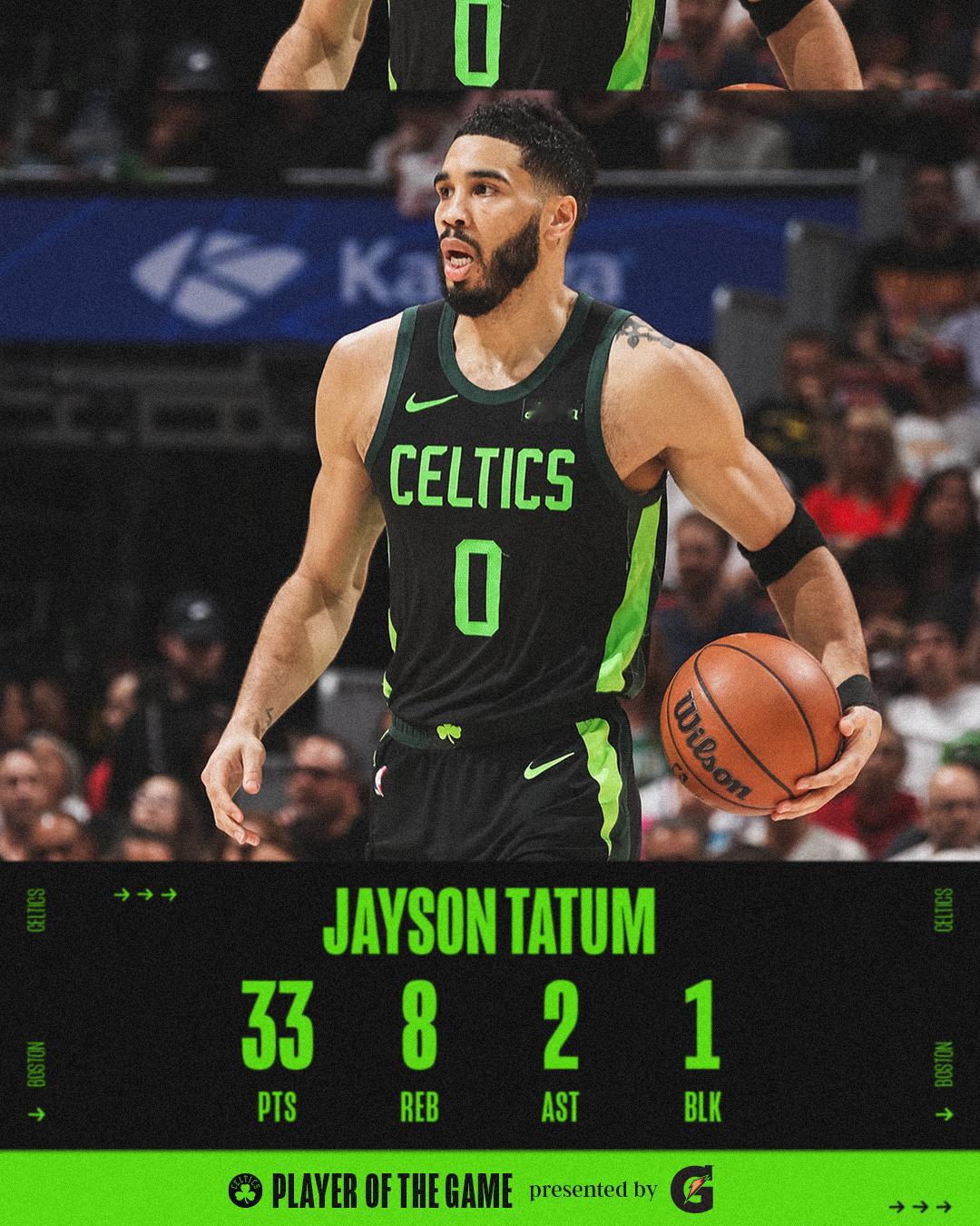 凯尔特人国度  Player Of The Game : Jayson Tatu