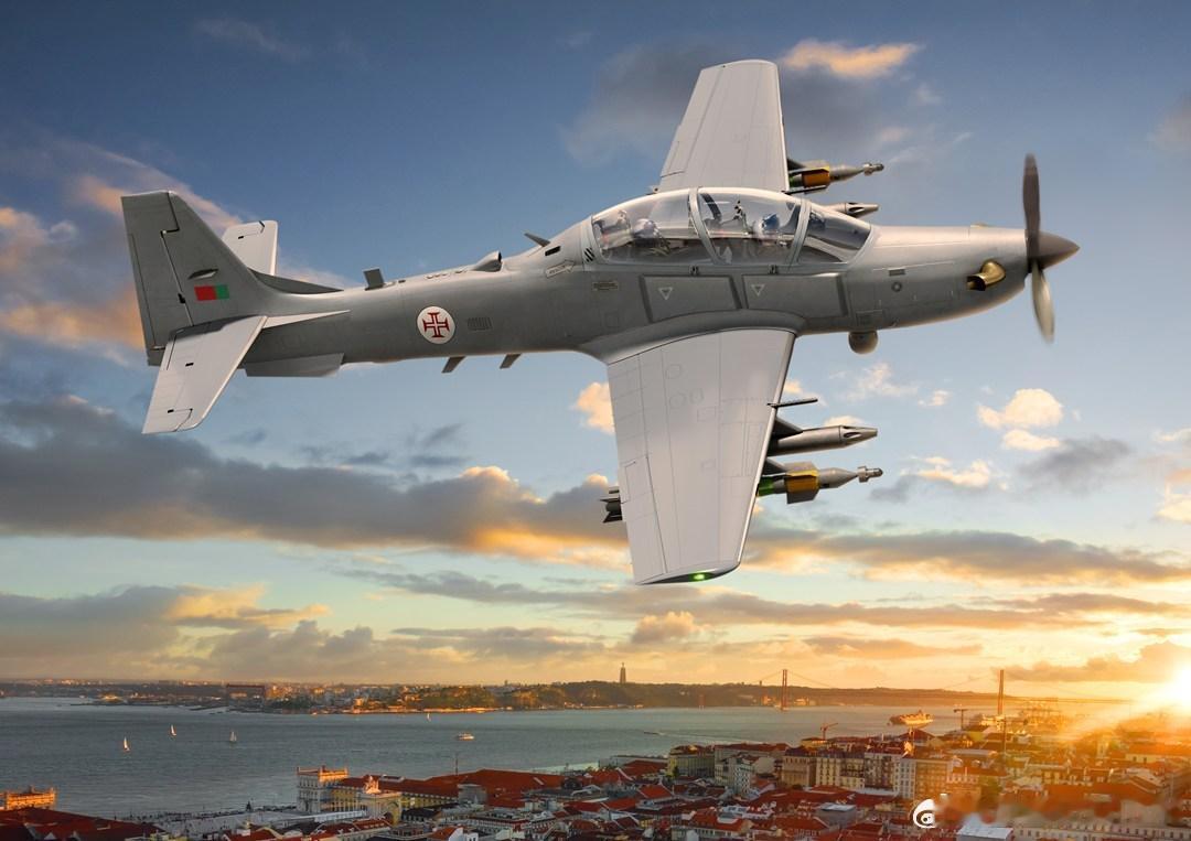 【 兵器欣赏 ： 武器装备    葡萄牙空军涂装的巴西A-29N“超级巨嘴鸟”攻
