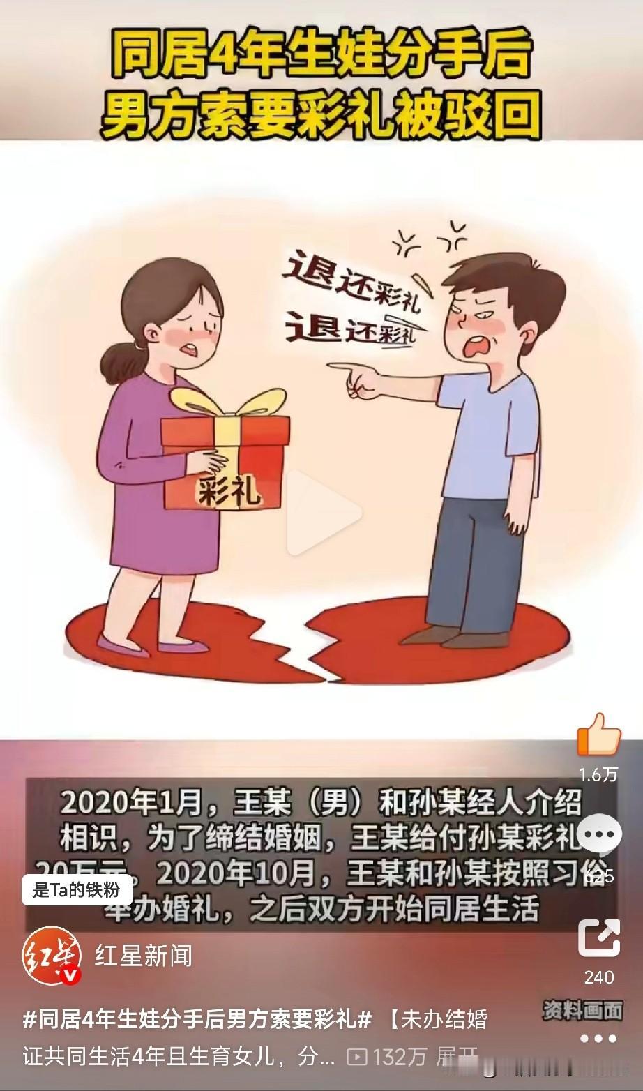 这判决太解气

 2020年，王某和孙某经人介绍认识，男方给了20万彩礼，办了婚