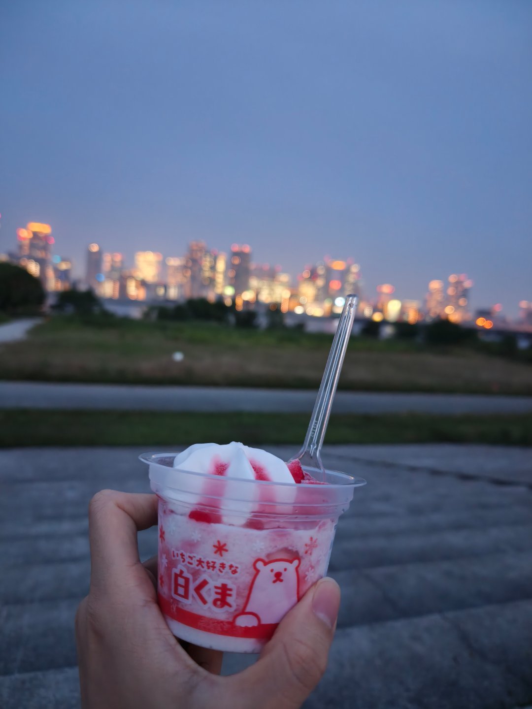 今天请淀川吃.......草莓冰淇淋！ 