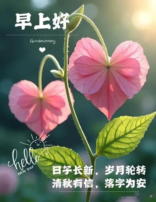 早安好时光，清新花朵迎新日。🌸🌞