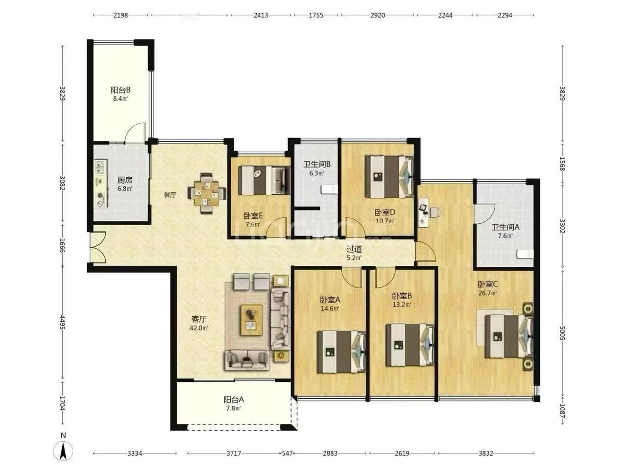 龙华新区，红山区域笋盘
🔥合正中央原著161平稀缺大五房
中间楼层，南向视野开