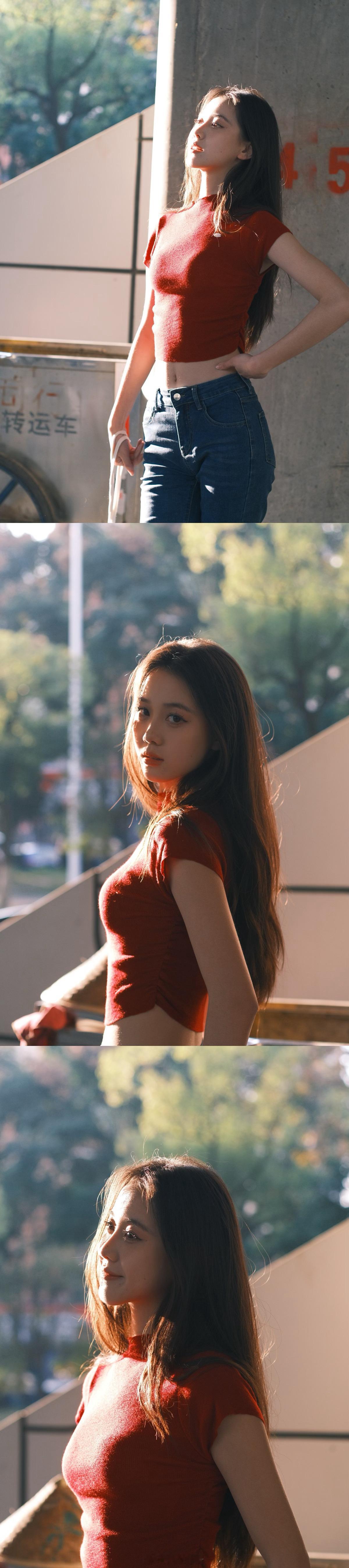 黑长直➕腰臀比➕生命力=氛围感大美女🥺#深圳约拍##长沙约拍##少女写真# ​
