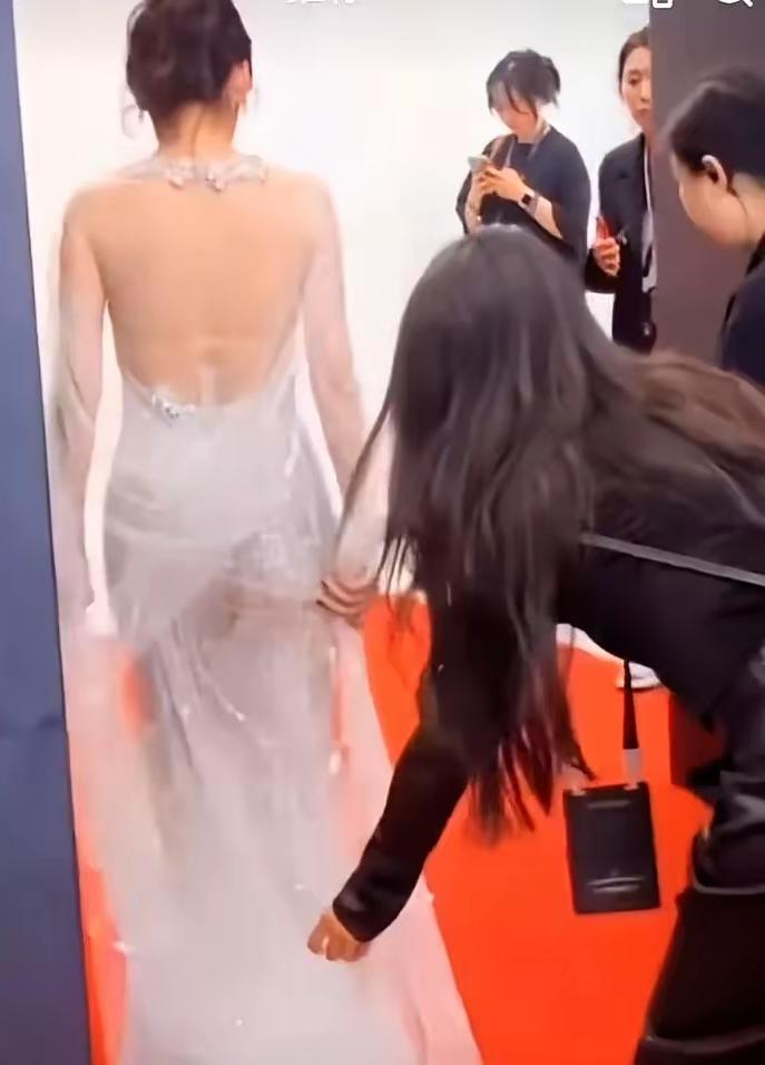 赵丽颖情商太高，当张碧晨在红毯，裙子挂住，十分尴尬没人帮助，赵丽颖立马跪下来，帮