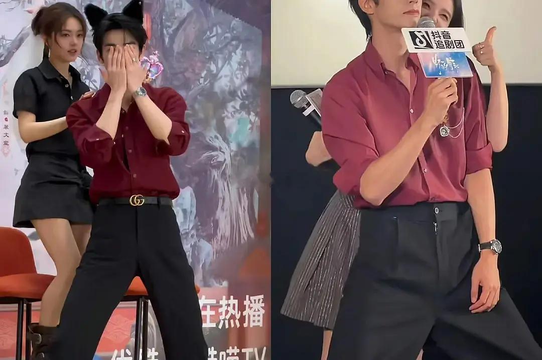 宋威龙和张凌赫剧宣穿的衣服色系一样诶 