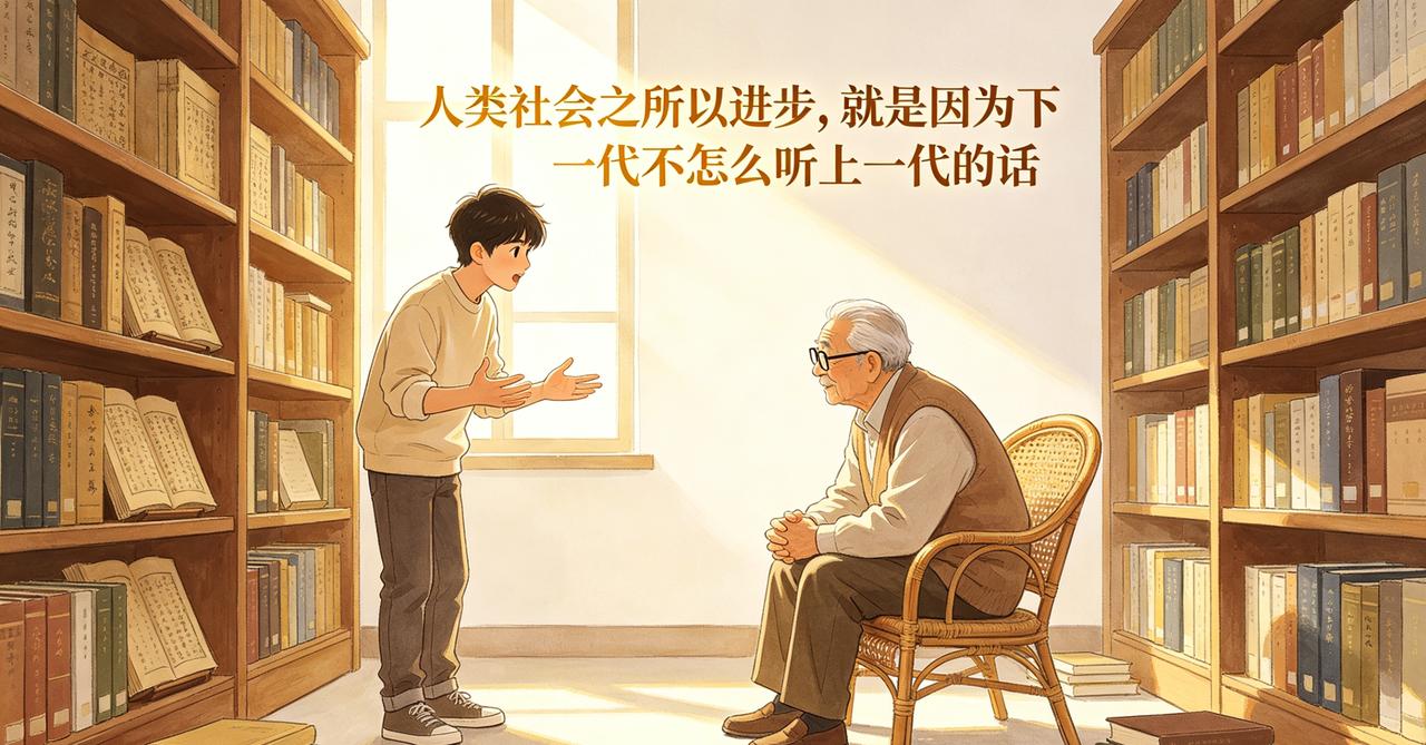 “人类社会之所以进步，就是因为下一代不怎么听上一代的话。”
两代人成长差异 人文
