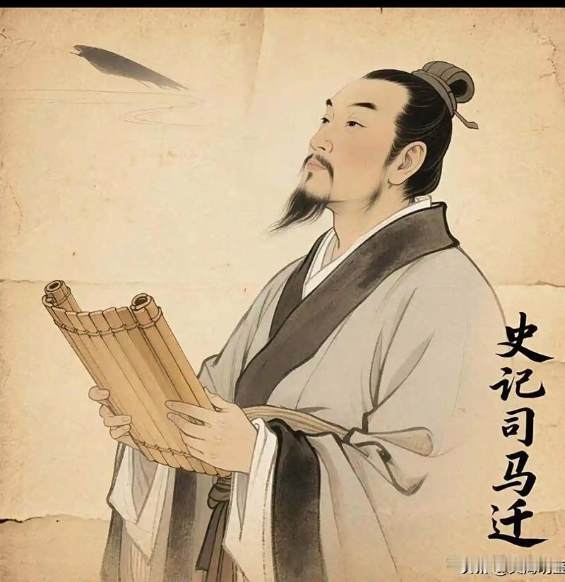 司马迁，西汉史学巨匠，出身史官世家，承父遗志撰《史记》。虽遭宫刑奇耻，仍以“究天