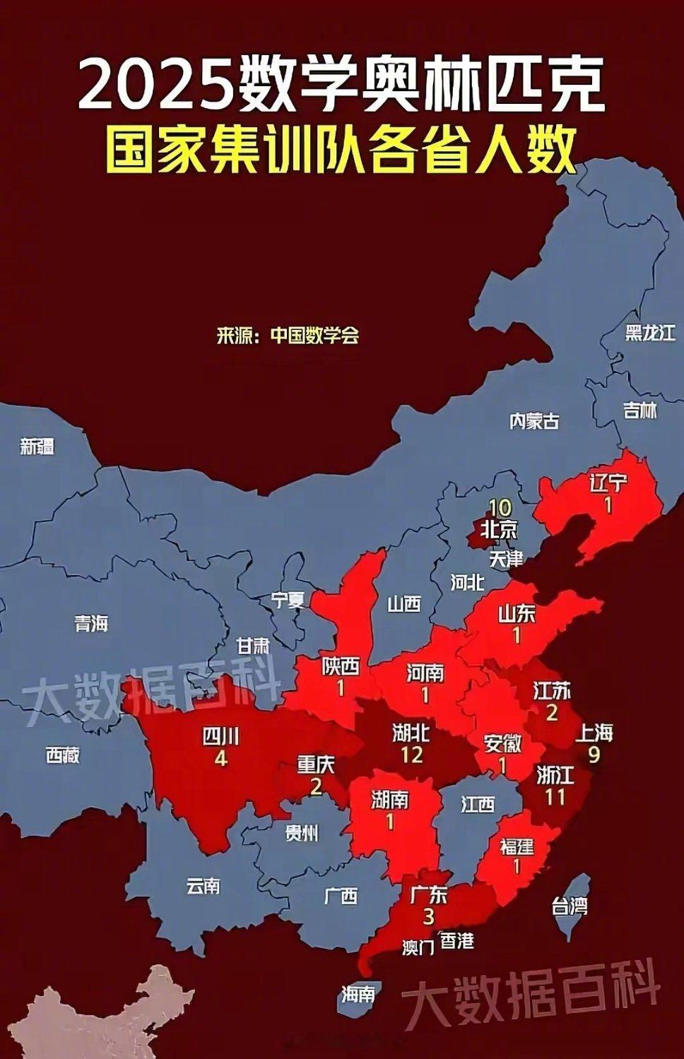 武汉全国第一！湖北12 人入选 2025 年 数学奥赛国家集训队，太厉害了武汉1