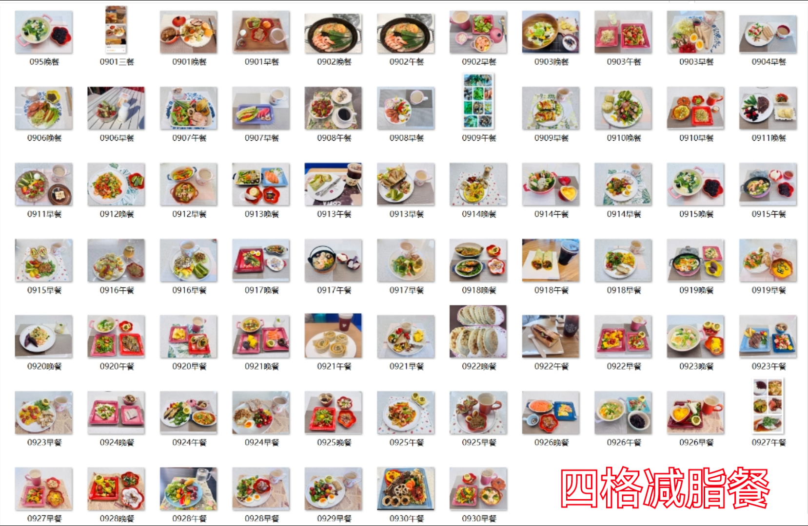 为期一个月的四格减脂餐线上集训营结束了，我用小伙伴们的饮食打卡记录一下。减脂也好