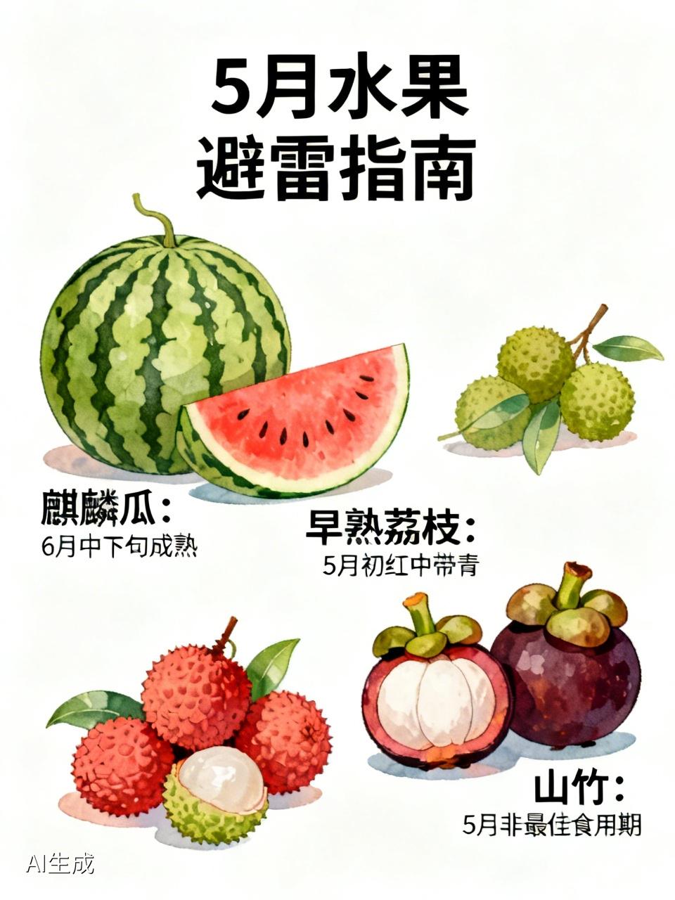 5月买水果可得擦亮眼睛，这三种水果千万别碰。
首先是整颗麒麟瓜，真正好吃的沙瓤西