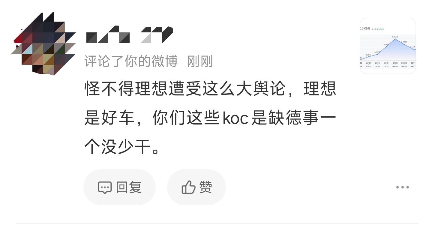 第一、我不是理想koc，也不是任何车企的koc。第二、我不认为把销量数据发出来就