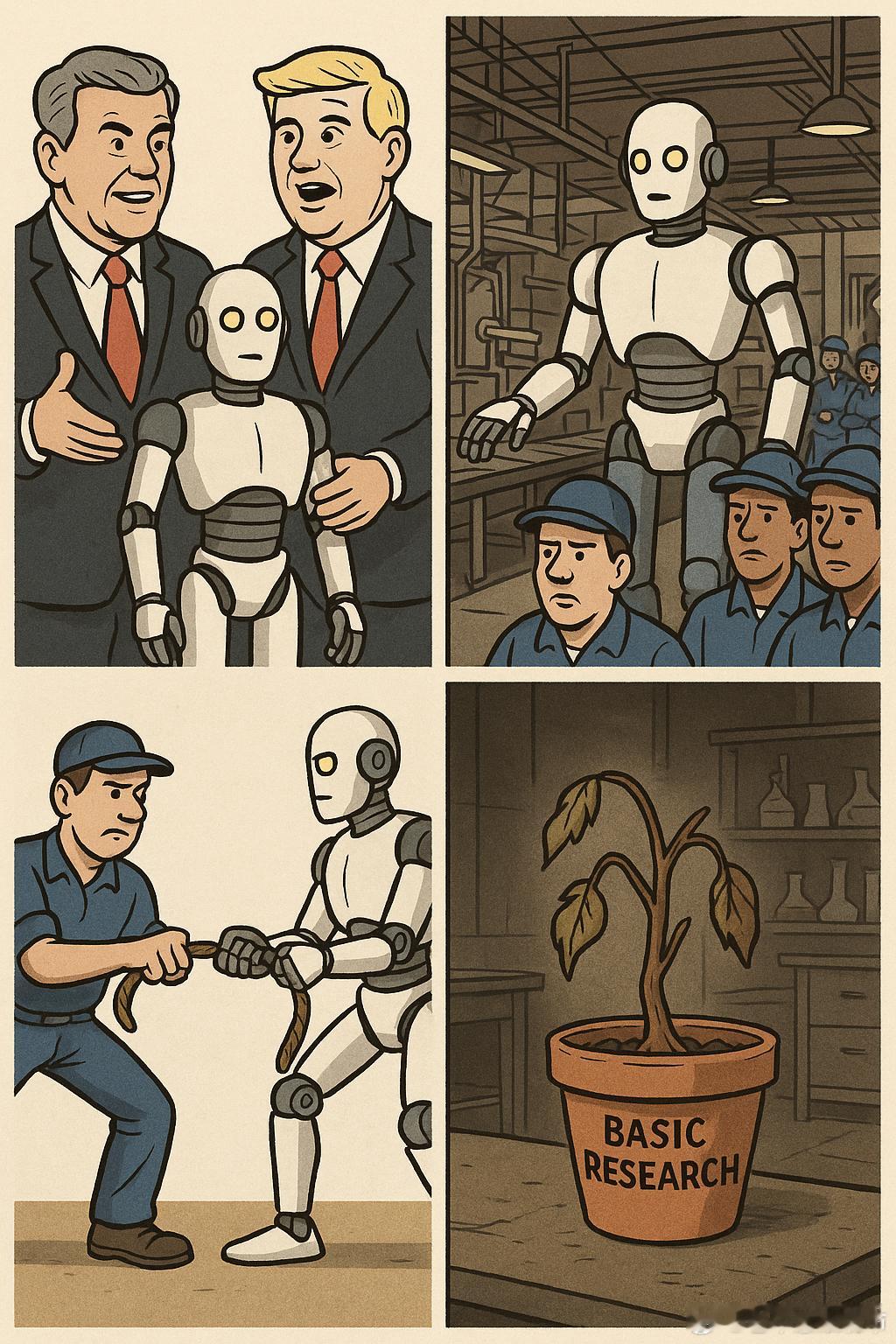 机器人接棒AI：特朗普押注“钢铁劳工”，却在掏空美国的创新土壤在把人工智能推上国