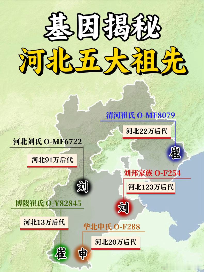 【河北人从哪来？看看基因上的河北五大祖先】可以看到，河北前两名家族主要受益于两汉