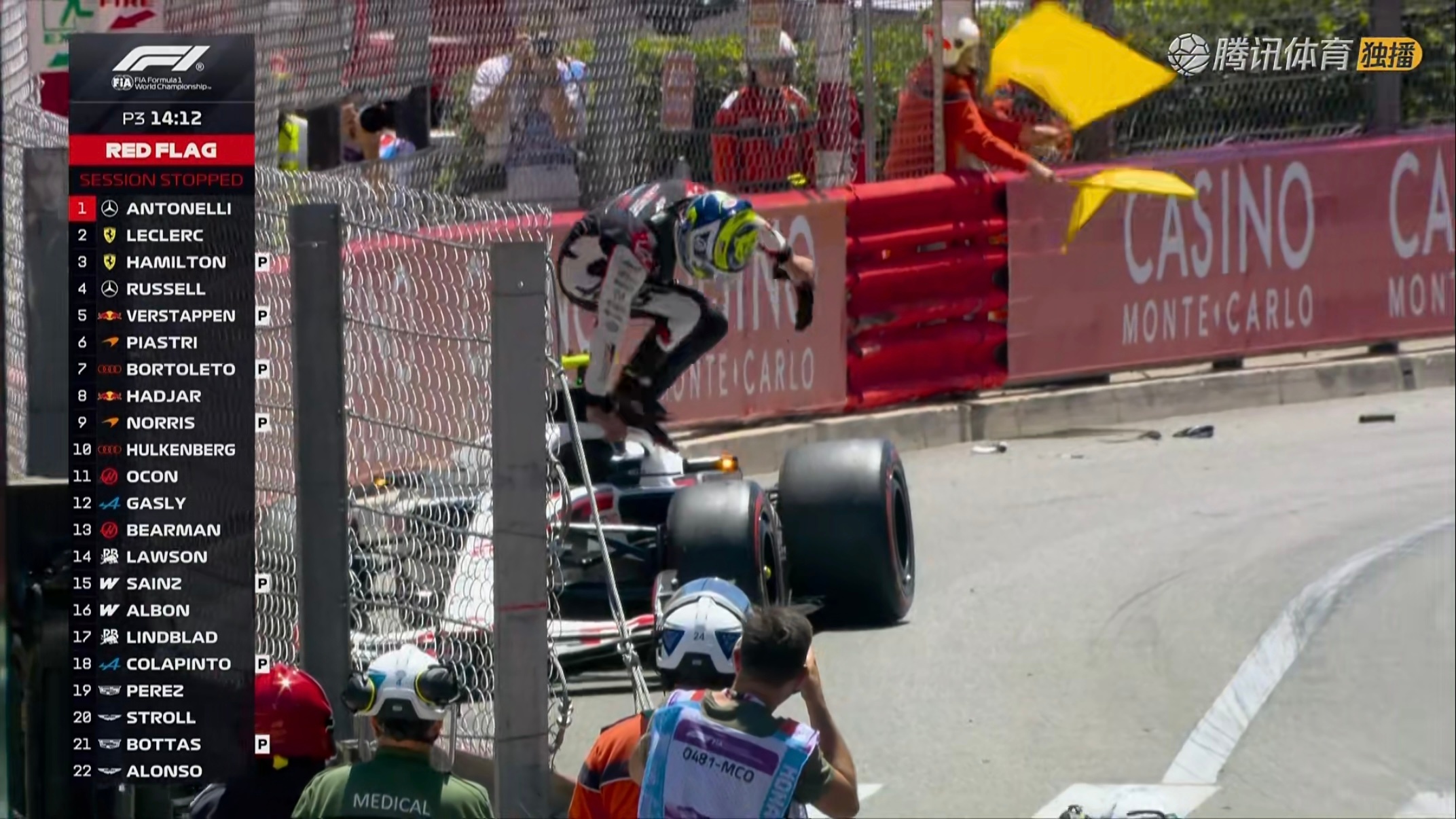 贝尔曼三练撞车，红旗！F12026F1摩纳哥大奖赛