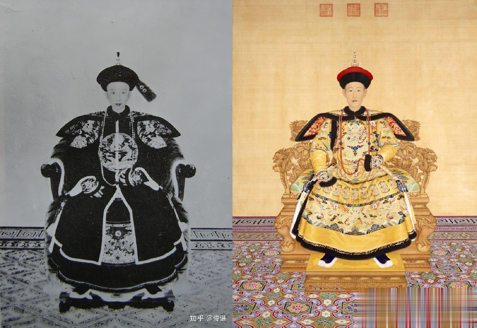富察·明瑞朝服像，长的挺像年轻时的章总 ​​​
